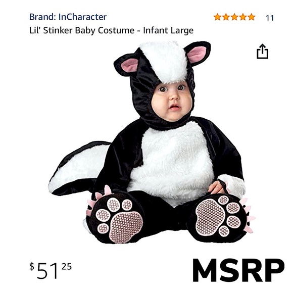 SKUNK COSTUME BODYSUIT - Picture 5 of 15